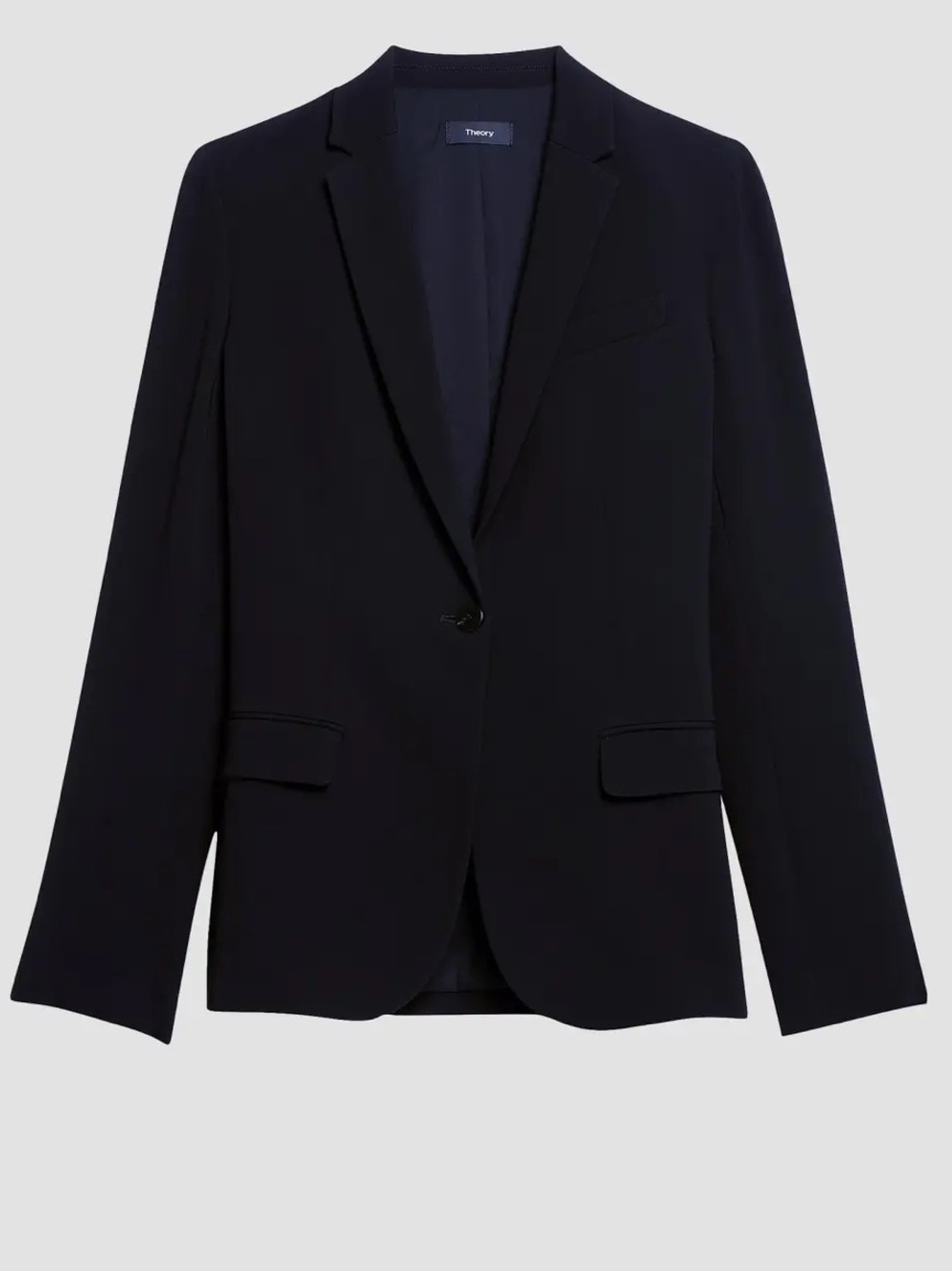 Theory Staple Classic Crepe Single-Button Blazer Women’s Size 12